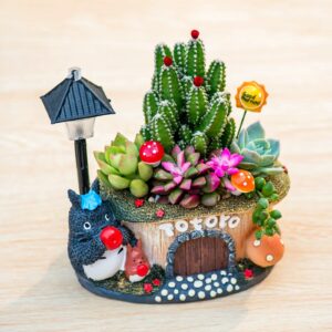 Autumn Fruit Totoro Cactus Planter