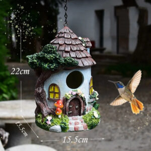 Whimsical Tree Trunk Birdhouse