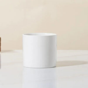 Large White Cylinder Planter 3.1in