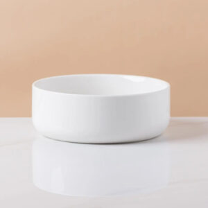 Large White Ceramic Bowl 6.3in