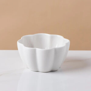 White Fluted Flower Pot 4.1in