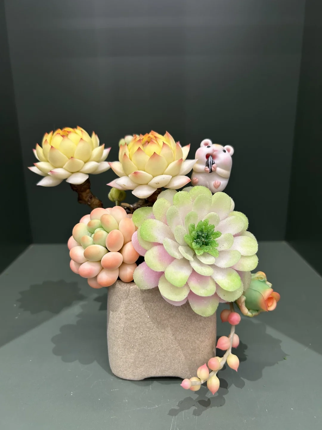 Main Clay Succulent Desk Decor 05