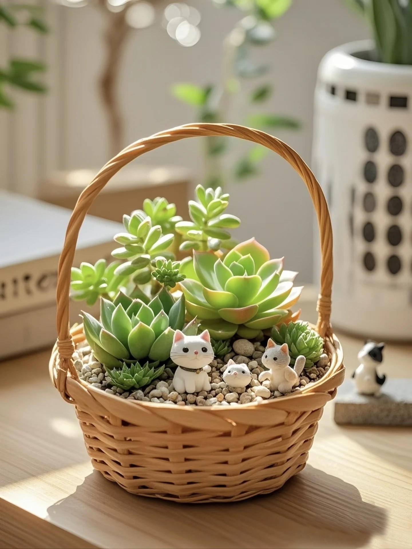 Main Woven Basket Succulent Arrangement 03