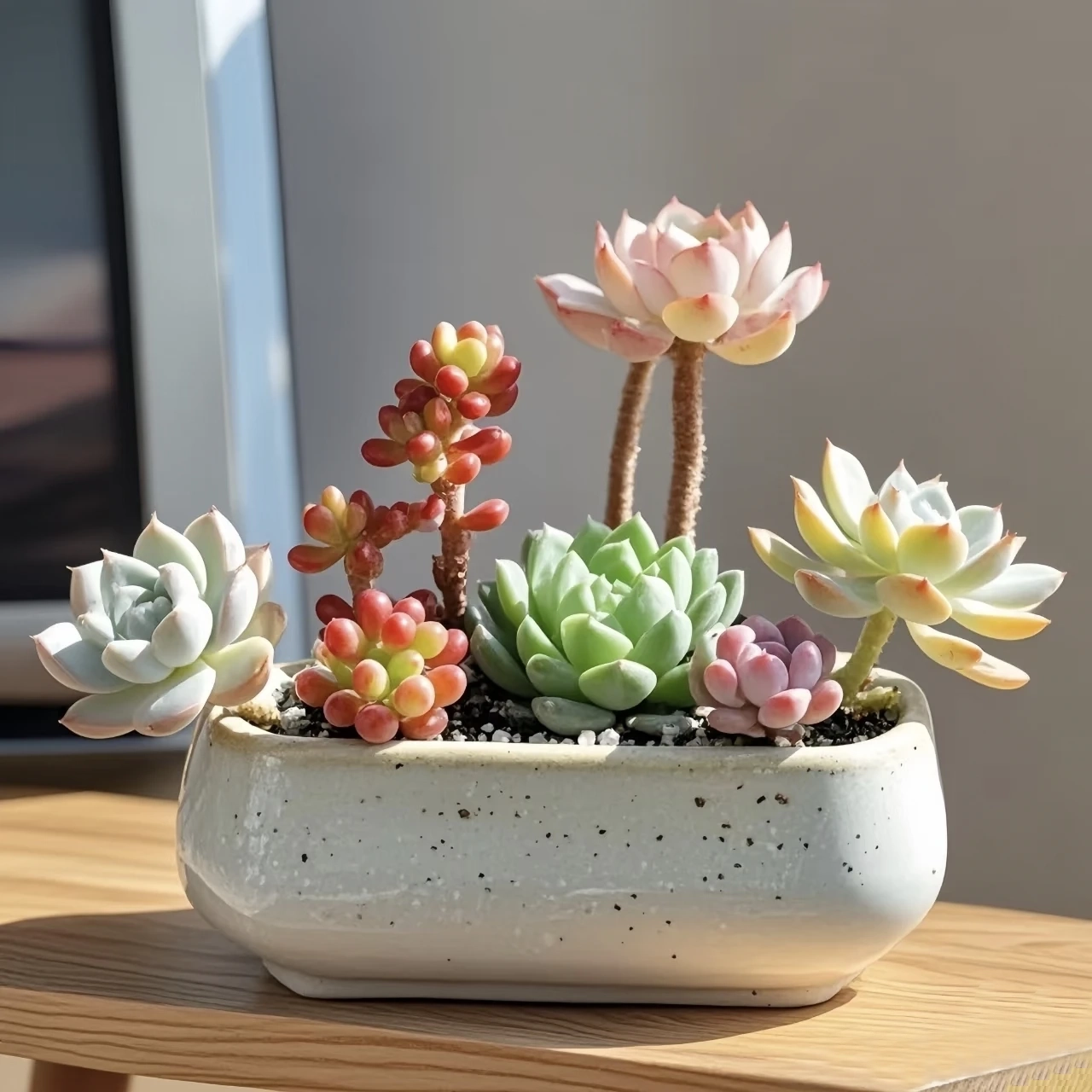 Main Woven Basket Succulent Arrangement 04