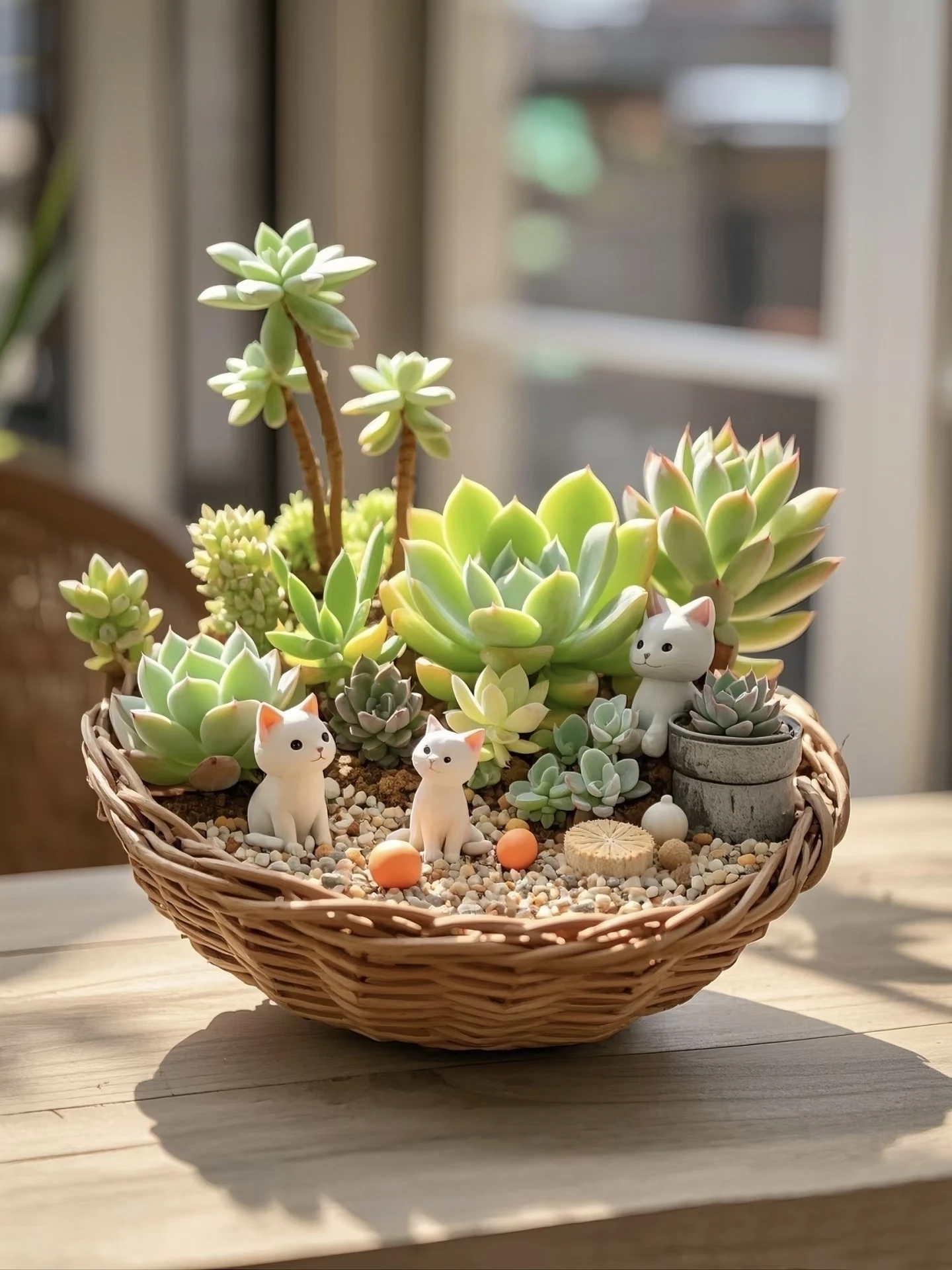 Main Woven Basket Succulent Arrangement 05