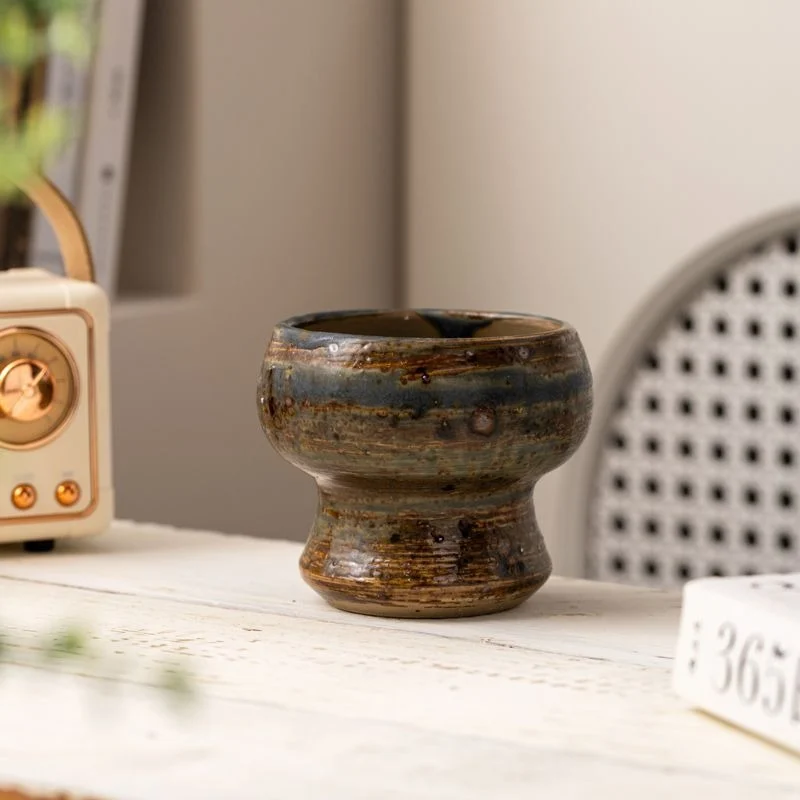 Cute Rustic Ceramic Succulent Planter detail rustic ceramic planter 04