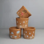 Winter Red Mini Planter 3.94in Set of 4