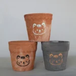 Cat Wide Gear Planter 3.94in Set of 3