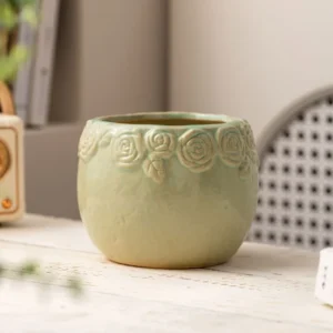 Light Green Round Rose Planter