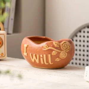 Orange Slanted Edge Rose Planter