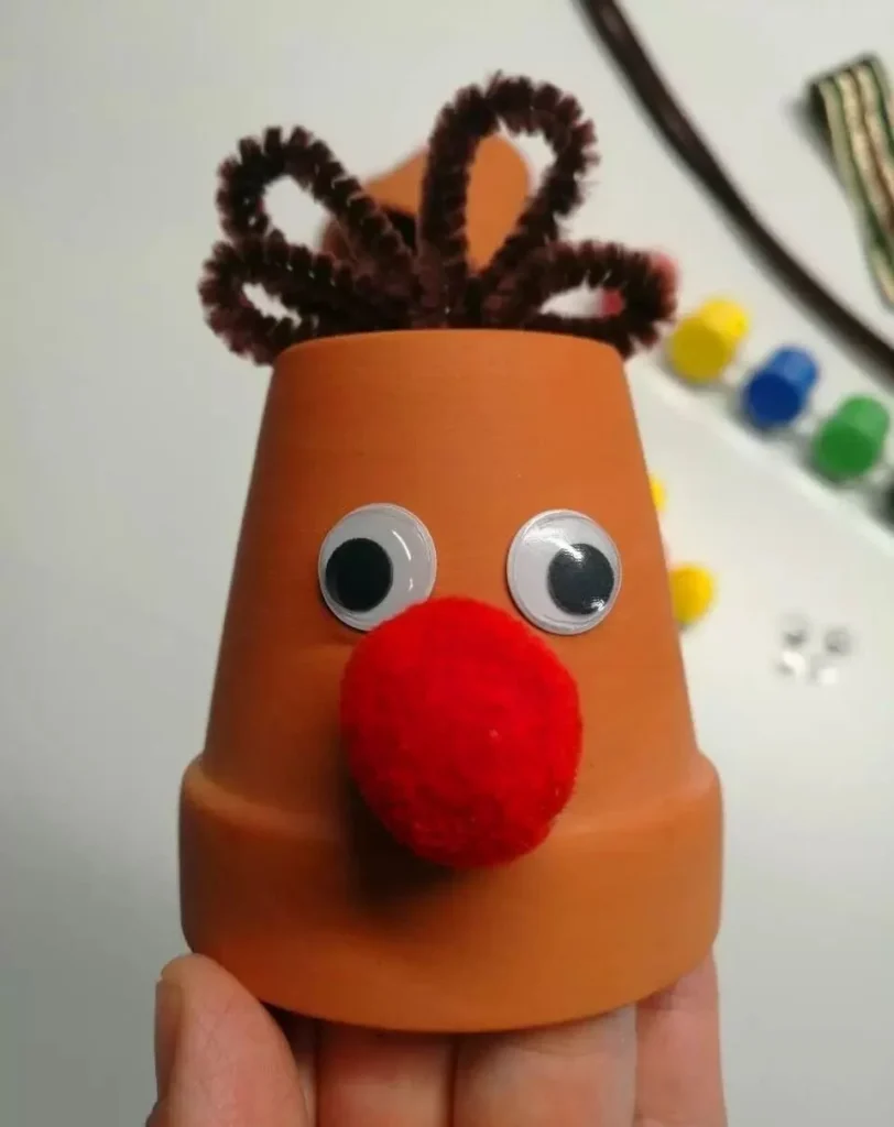 diy terracotta pot christmas ornaments: easy holiday crafts