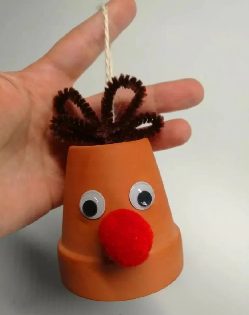 diy terracotta pot christmas ornaments: easy holiday crafts