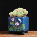 SKU Blue Ceramic Planter 01 150x150