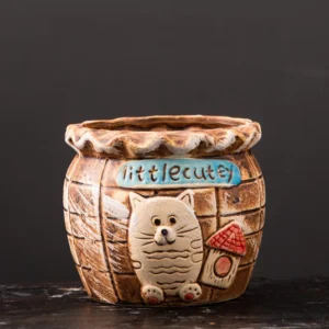 Big Face Cat House Brown