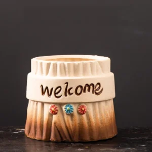 Welcome Grid Black White